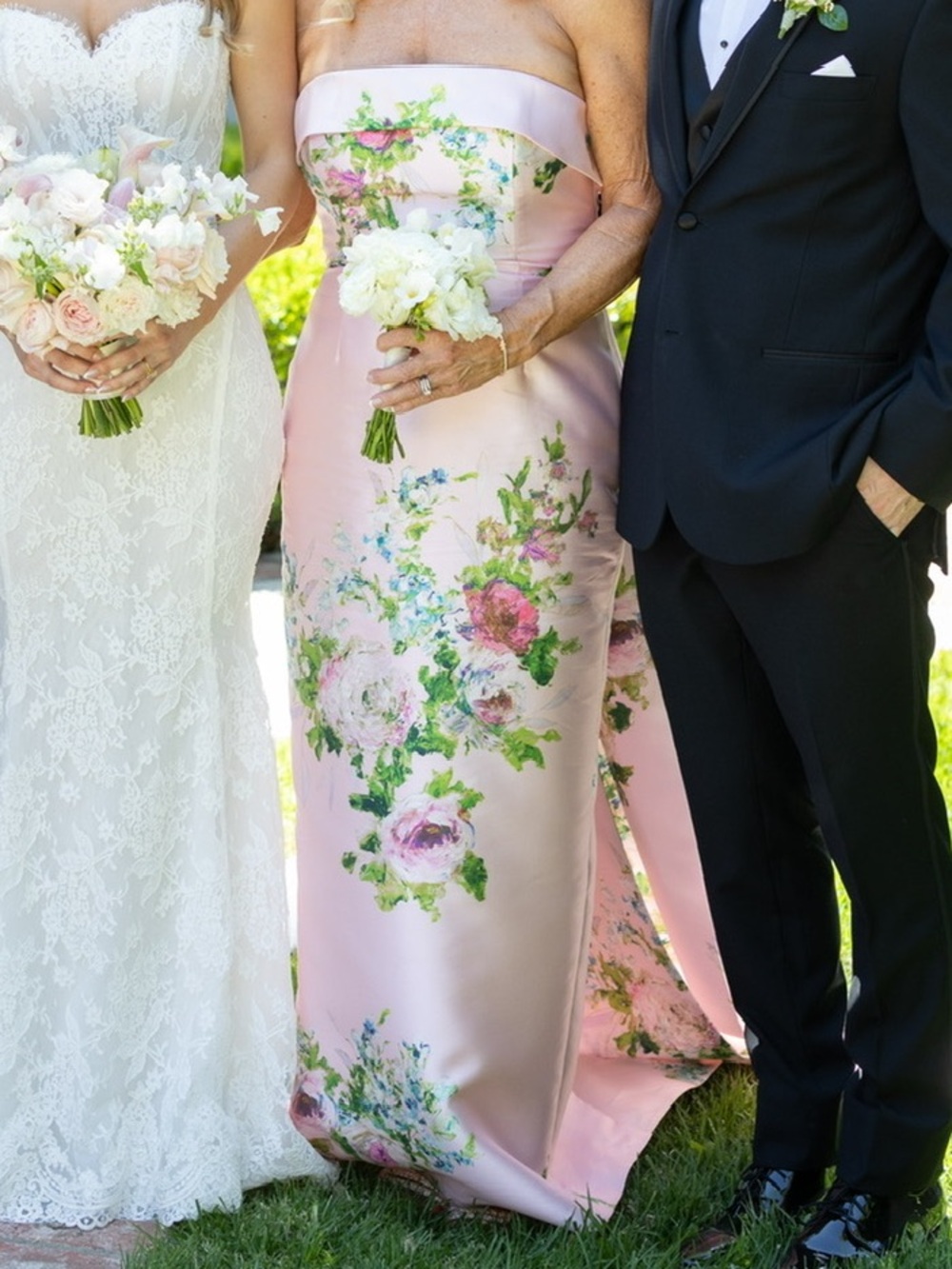 Audrey Brooke 6430 Mikado Strapless Floral Satin Gown in Blush Pink Dress - Picture 5 of 12